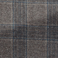 Suit - Chocolate Brown-Petrol Wool-Cashmere Glencheck 5925 OMJ Clothing