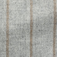 Suit - Stone Grey Alpaca Wool Blend with Cinnamon Stripe 5943 OMJ Clothing