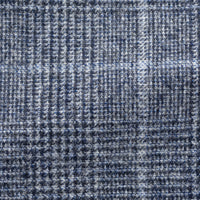 Suit - Navy Blue Alpaca Wool Blend Glencheck with Light Windowpane 5953 OMJ Clothing