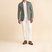 Sport Coat - Sage-Gray Wool-Silk-Linen Basketweave 9116