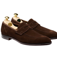 Crockett & Jones Teign Brown Suede Loafer