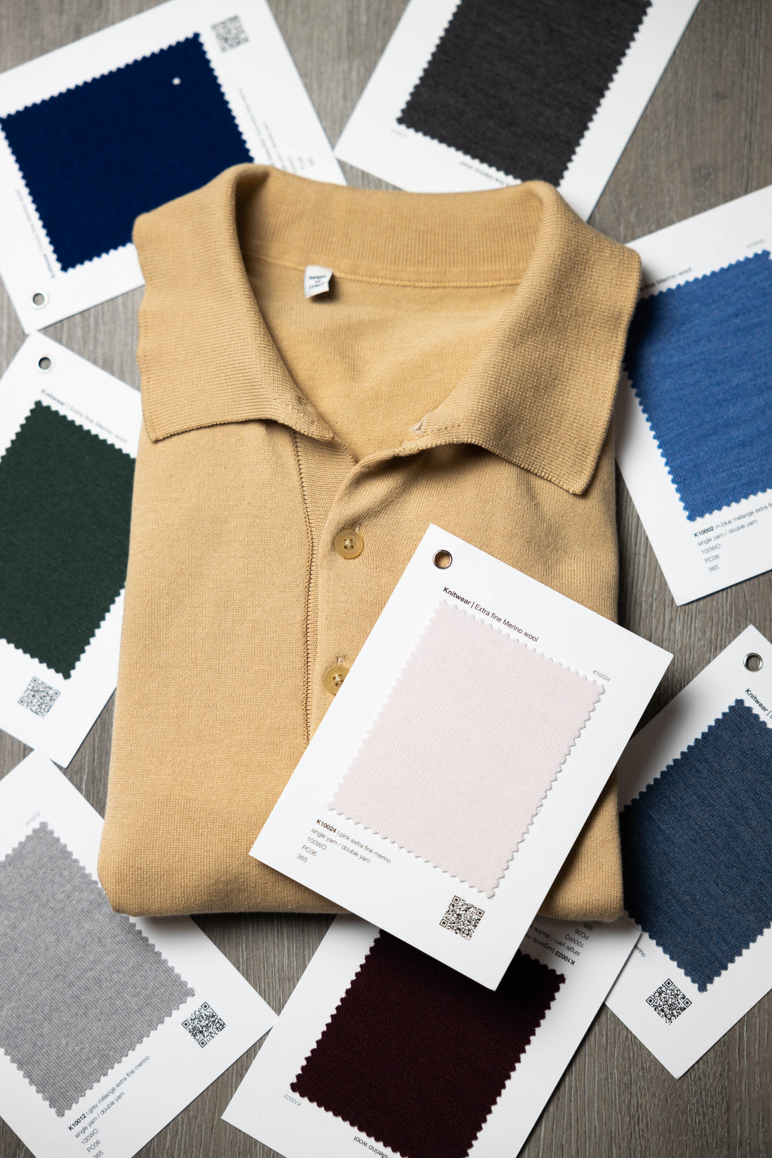 Italian Knit Polo in Sand