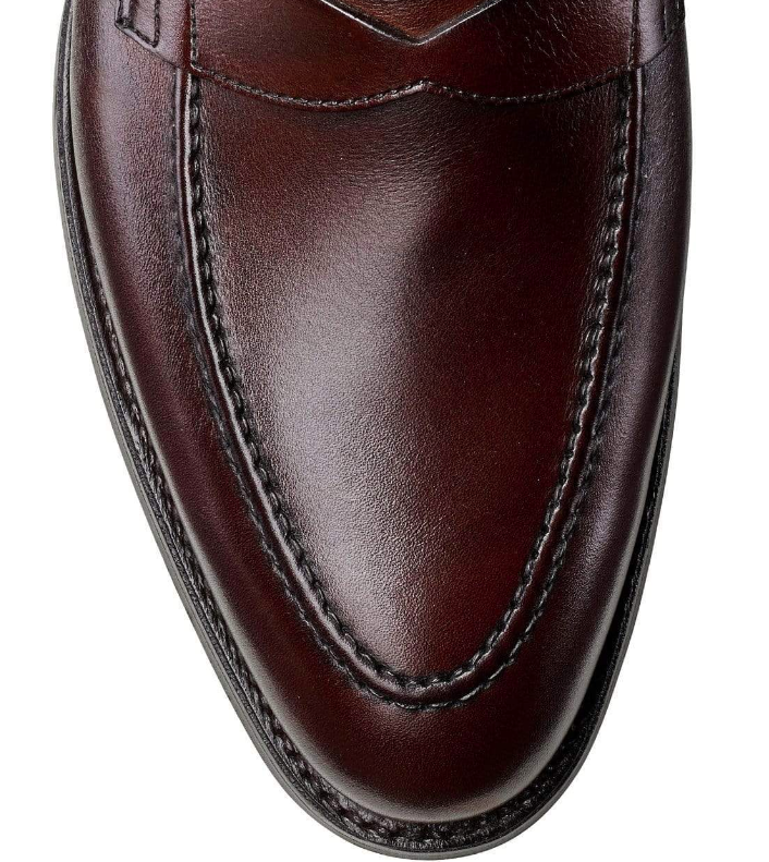 Crockett & Jones Sydney Penny Loafer in Dark Brown Burnished Calf